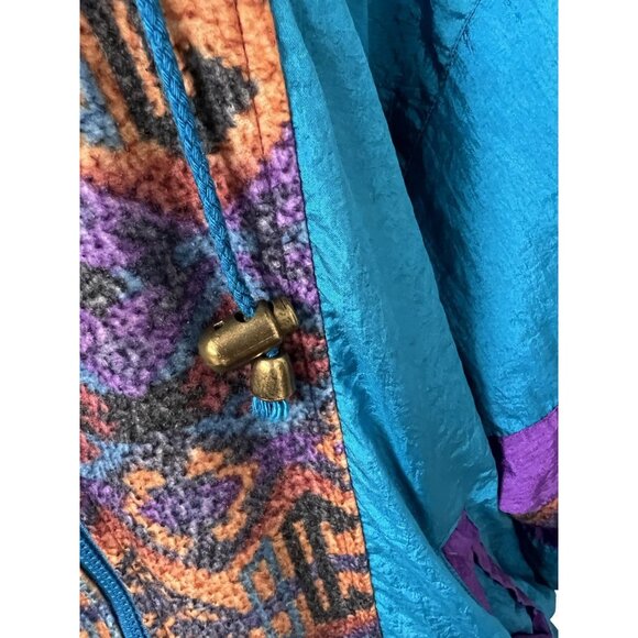 Vtg 80s 90s Women’s Med (lg) Purple Aztec Westport Jacket Colorful Windbreaker - Picture 3 of 13